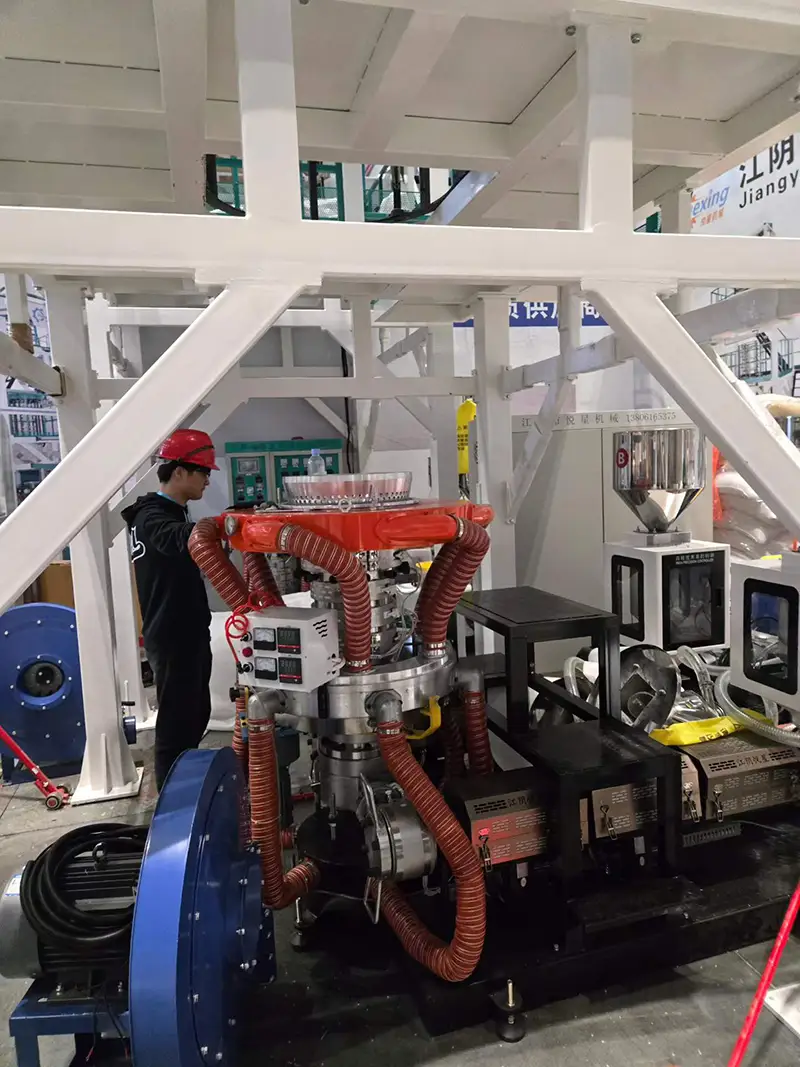 High precision die head for 3 layer co-extrusion film blowing machine